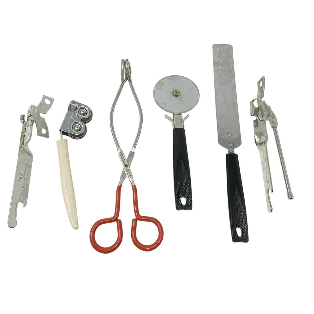 Vintage‎ EKCO Kitchen Utensils Accessories Mixed Lot Tongs Cutter Can Opener GUC